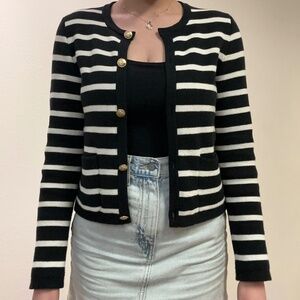 J Crew Striped Preppy Sweater 100% Cotton